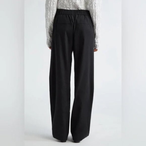 New Vince Linen Blend Pull On Pant in Black size Large (12-14) $395 - Picture 2 of 16